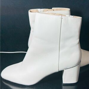 Retro White Ankle Boots